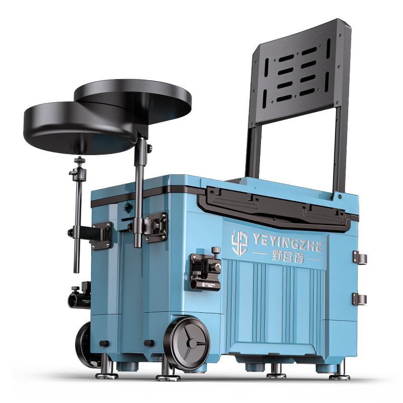 Camper's new 2023 multi-purpose fishing box full of wheeled, over-light bucket fishing gear gear